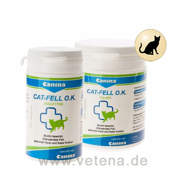 Canina Cat Fell O.K. Pulver & Tabletten 3 Canina Cat Fell O.K. Pulver & Tabletten